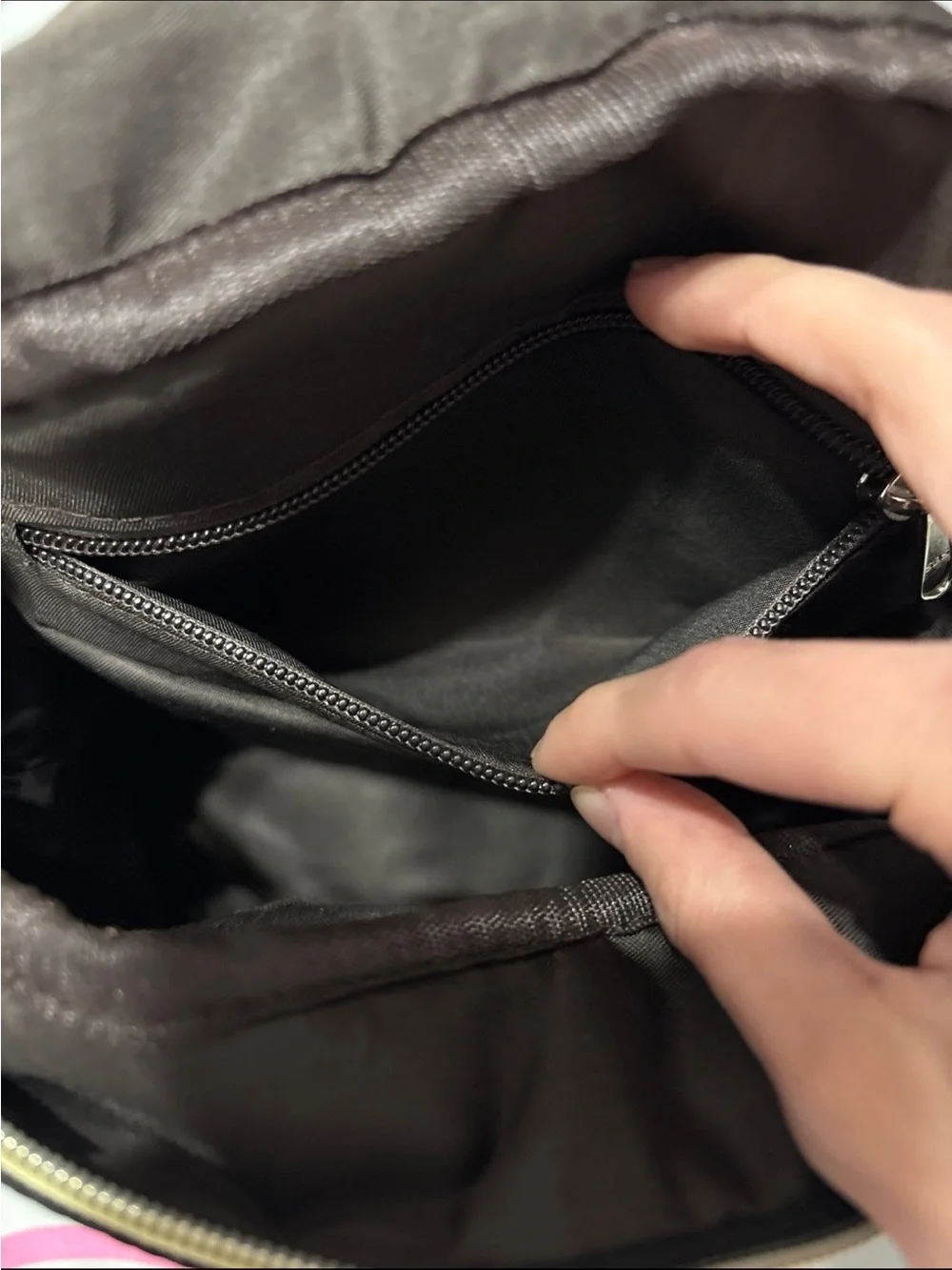 Black Mini Backpack With Gold Hardware